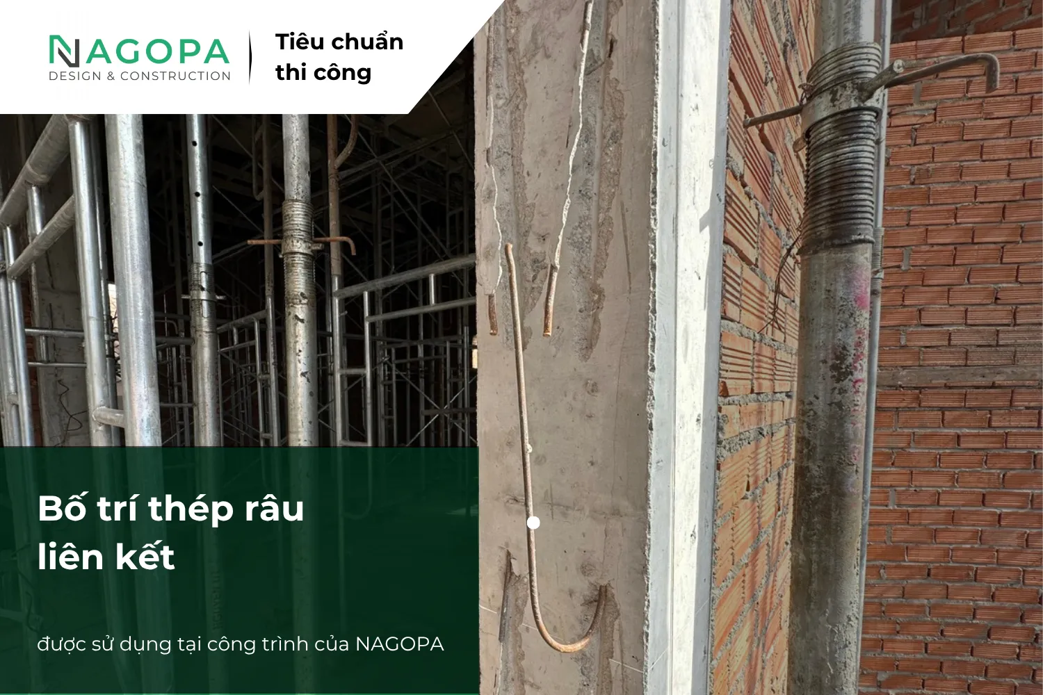 bố trí thép râu liên kết tường cột được nagopa ứng dụng trong thi công