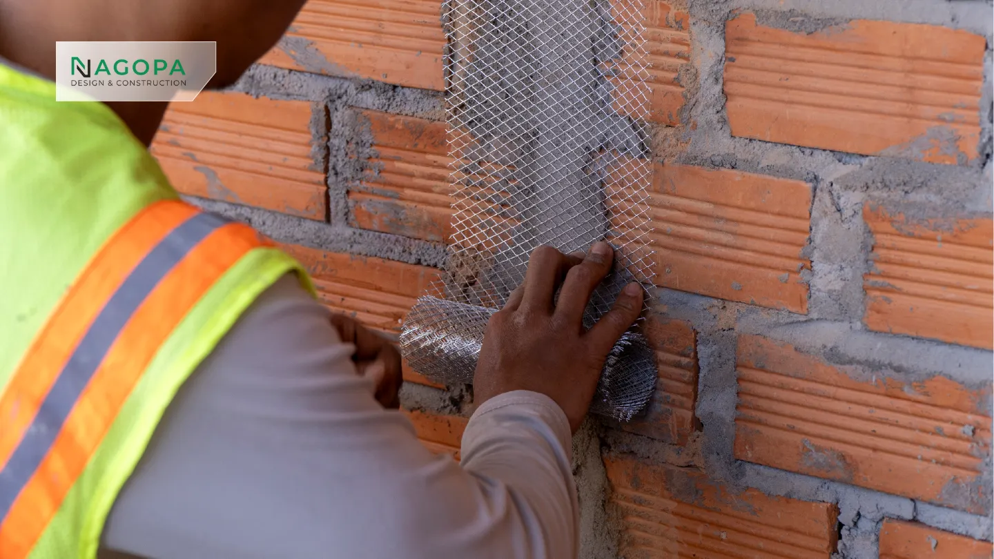 nagopa ứng dụng tiêu chuẩn đóng lưới chống nứt tường