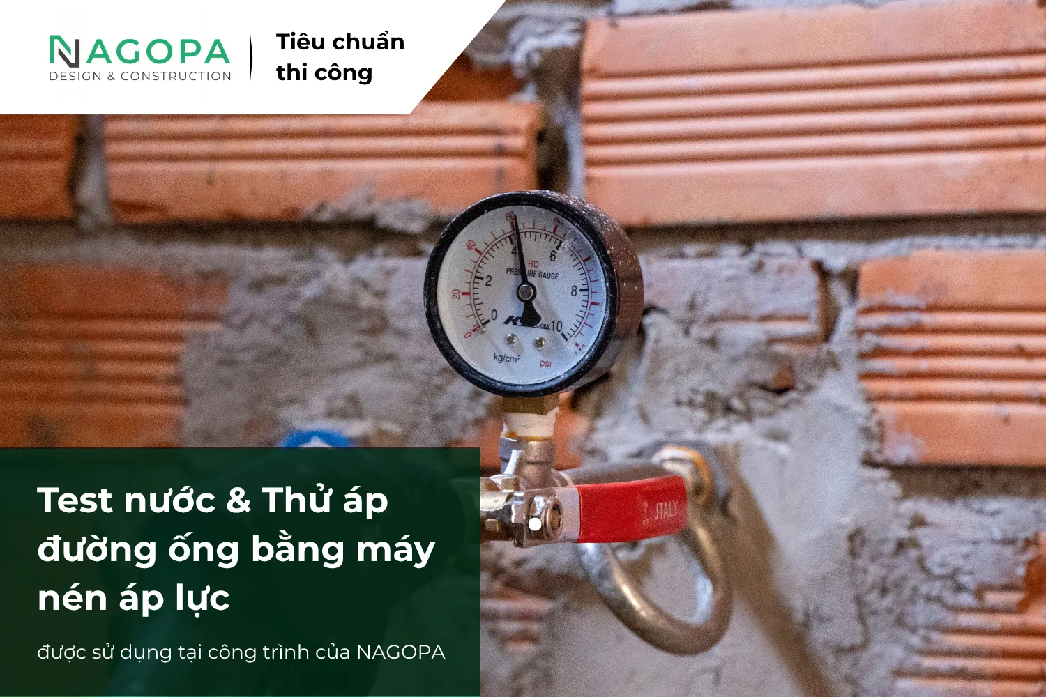 test nước thử áp lực đường ống bằng máy nén áp lực