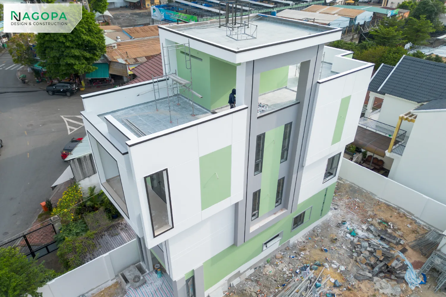 thi công hoàn thiện sơn nước tại công trình HNs House Phú Lợi