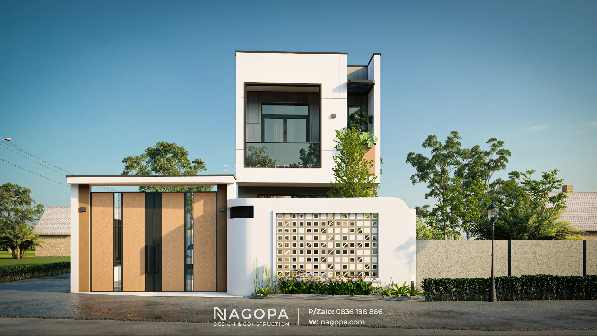 thiết kế nhà phố 2 tầng tối giản thủ dầu một MP House go2604