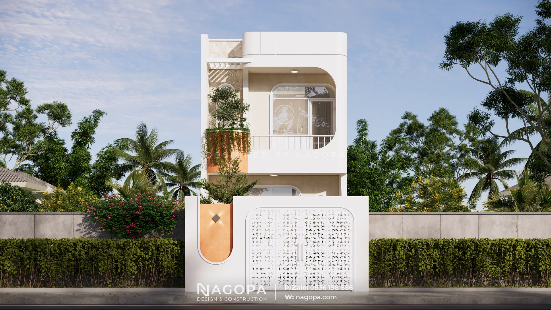 Phối cảnh toàn cảnh mặt tiền V's House