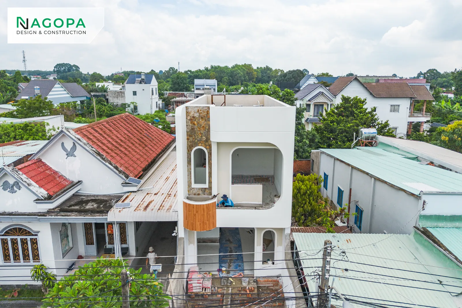 tiến độ hoàn thiện sơn nước công trình Vs House tại phường phú an 4