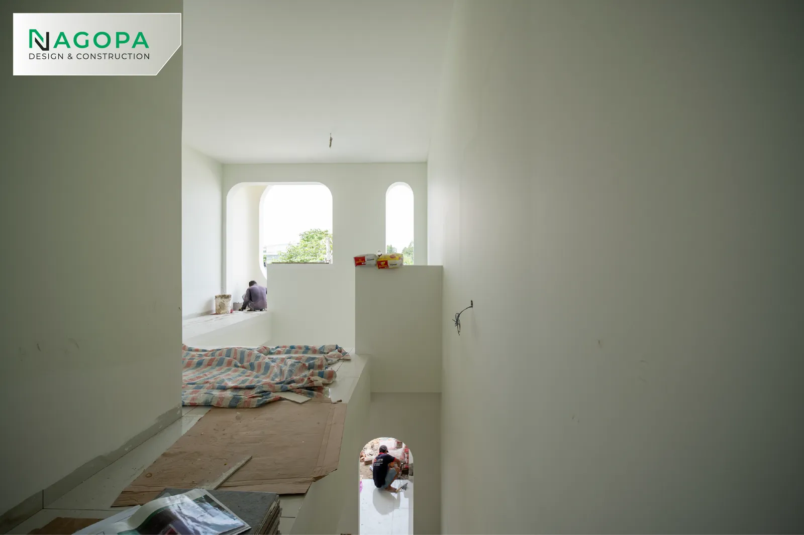 tiến độ hoàn thiện sơn nước công trình Vs House tại phường phú an