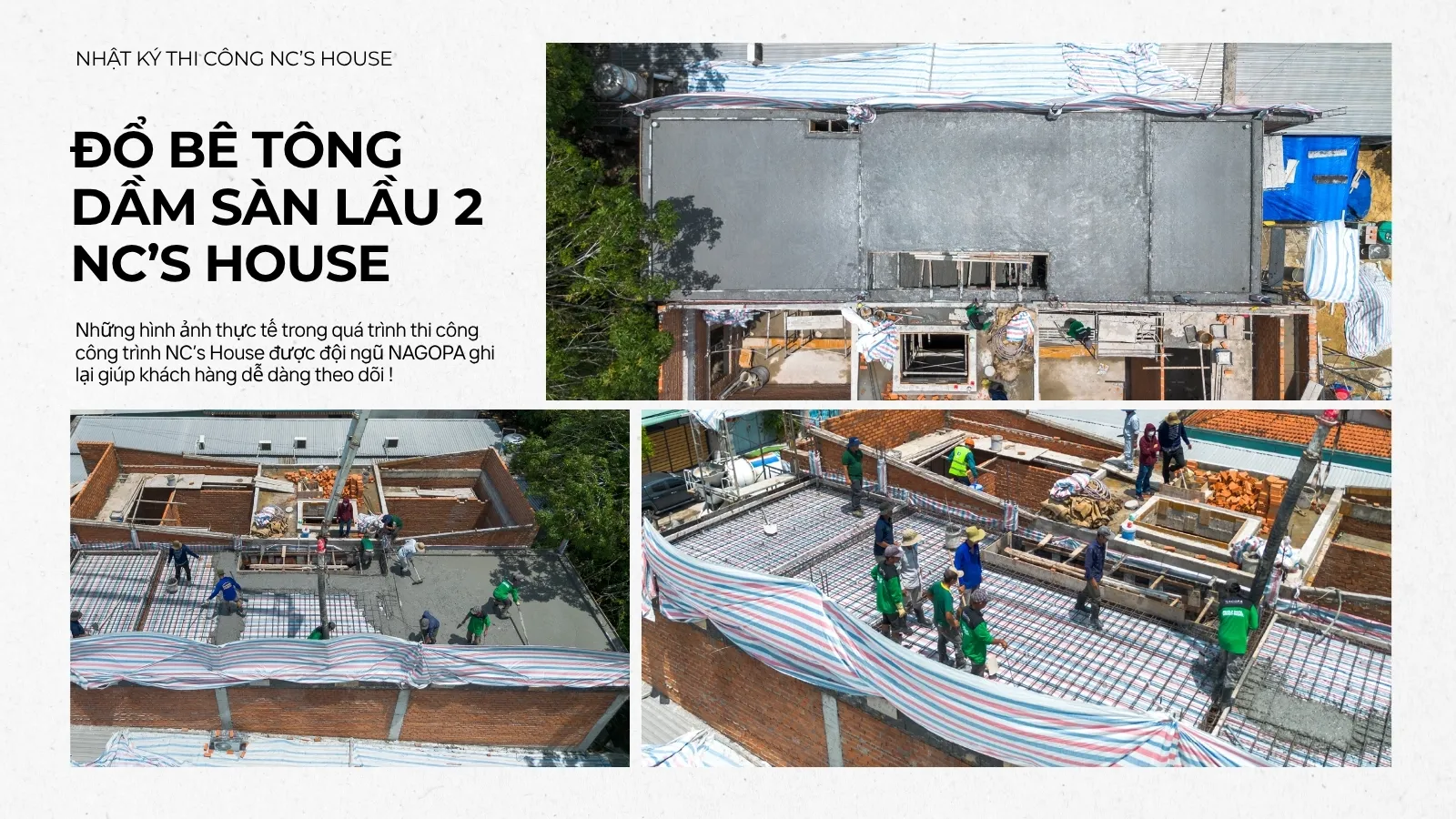 Đổ bê tông dầm sàn lầu 2 công trình NC's House tại Phường Bình Dương