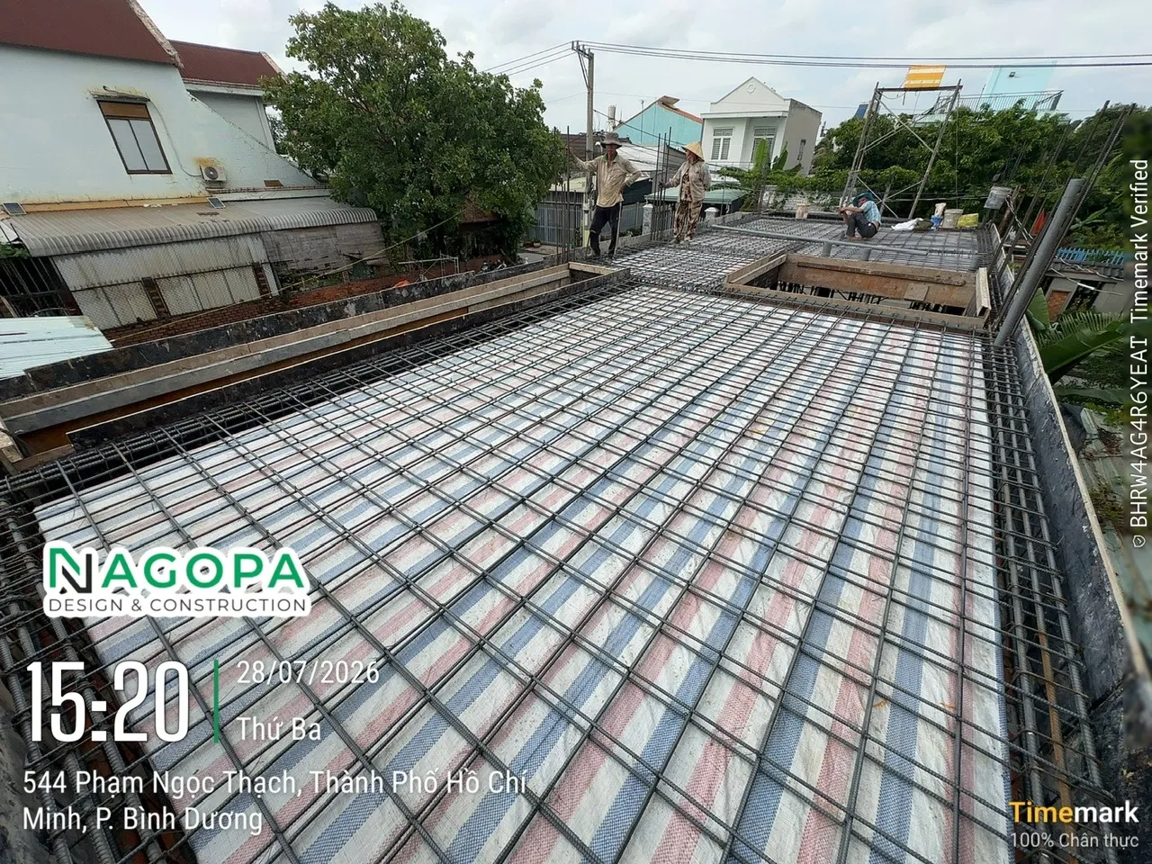 thi công coppha cốt thép dầm sàn lầu 1 công trình Ds House tại Phường Bình Dương 1