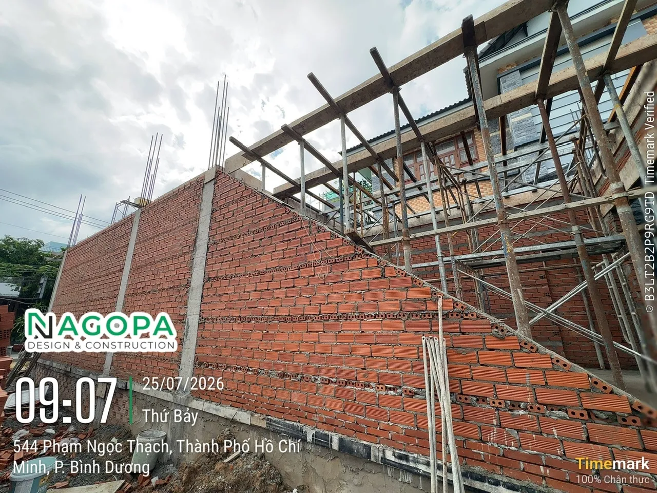 thi công coppha cốt thép dầm sàn lầu 1 công trình Ds House tại Phường Bình Dương 3