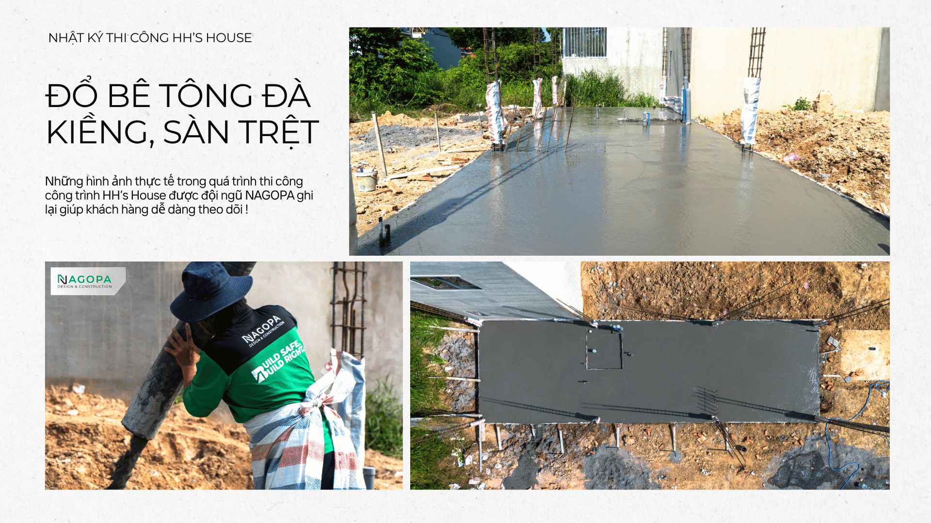 công tác đổ bê tông đà kiềng sàn trệt công trình HH's House tại Phường Chánh Hiệp 3