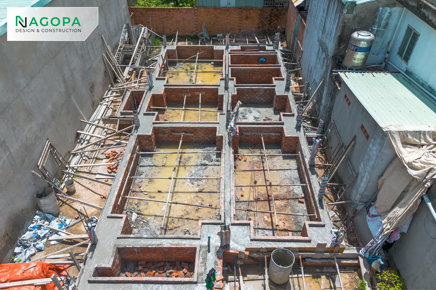 hoàn thành đổ bê tông móng công trình TT's House tại bến cát 4