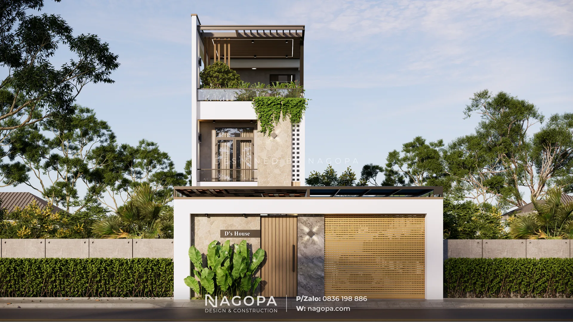 Phối cảnh mặt tiền D's House tại Phường Bến Cát GO2612 1
