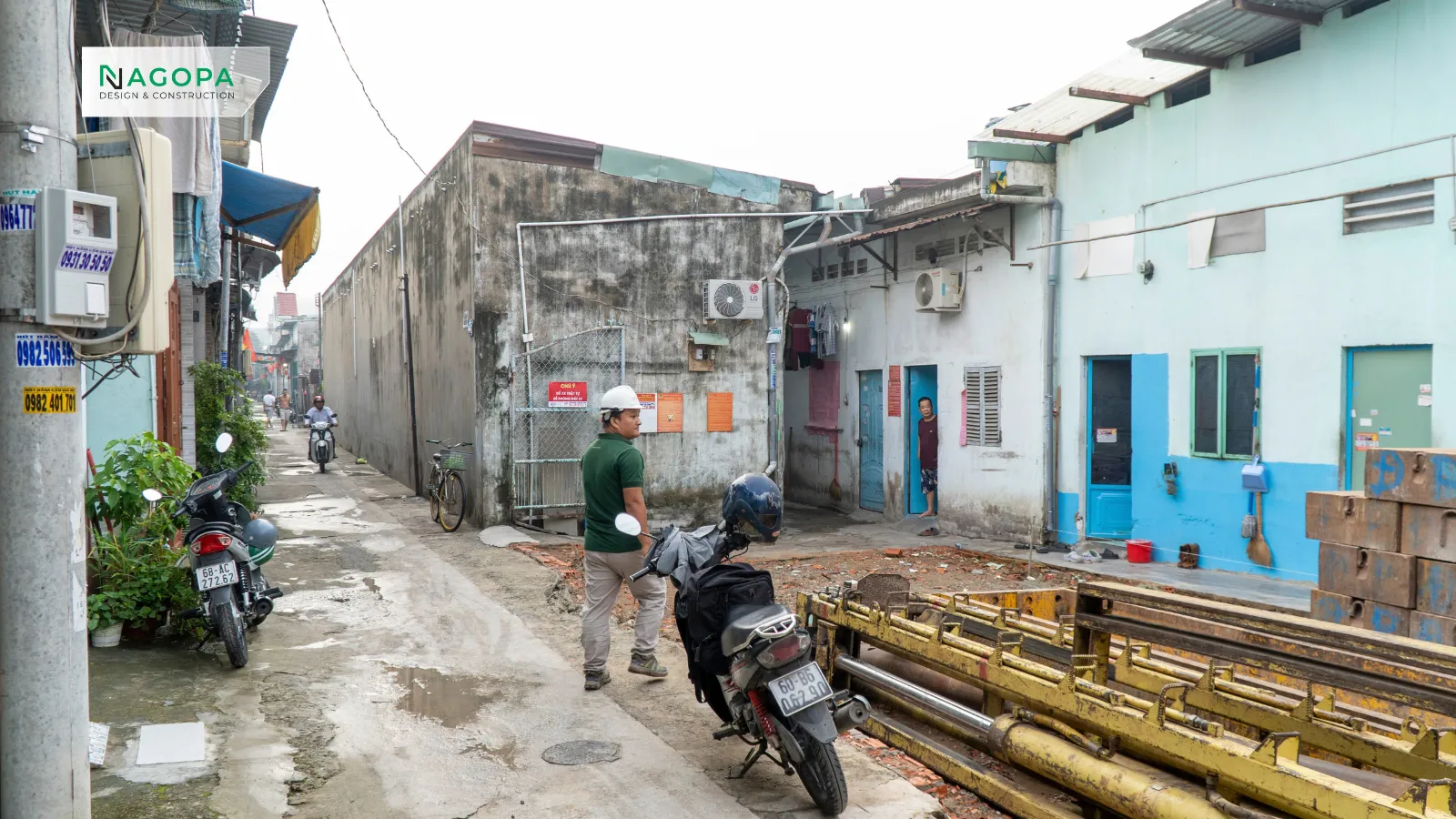 Hiện trạng khu vực dự án VH’s House tại Phường An Phú và lối tiếp cận trong khu dân cư.