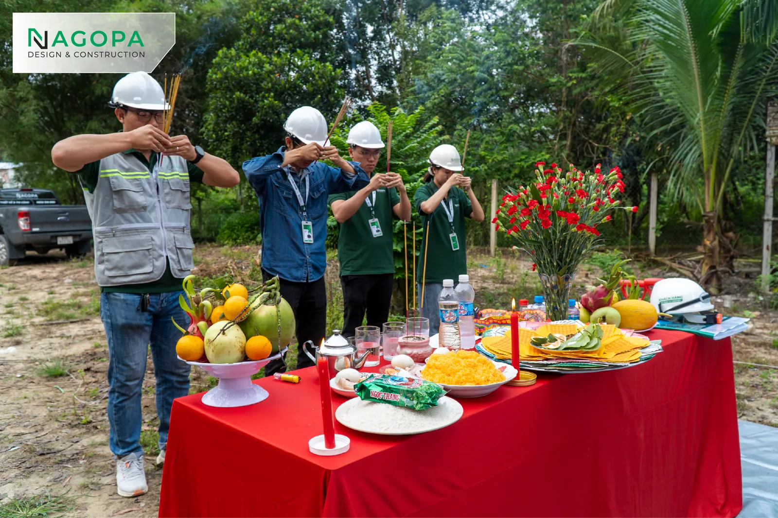 Nghi thức cúng khởi công xây dựng dự án NM's House tại xã An Long